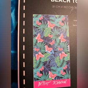 Betsey Johnson butterfly  Beach Towel nwt
